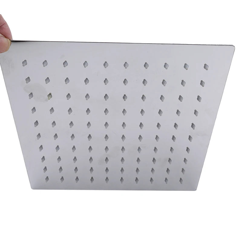 Stainless Steel Ultra-Thin Rainfall Shower Head (3 Variants....6", 8", and 10" Round and Square)