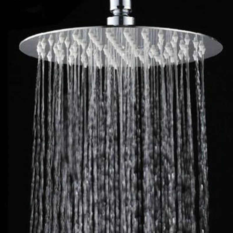 Stainless Steel Ultra-Thin Rainfall Shower Head (3 Variants....6", 8", and 10" Round and Square)