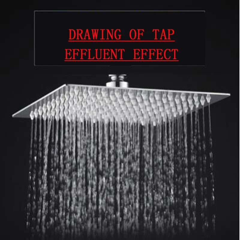 Stainless Steel Ultra-Thin Rainfall Shower Head (3 Variants....6", 8", and 10" Round and Square)