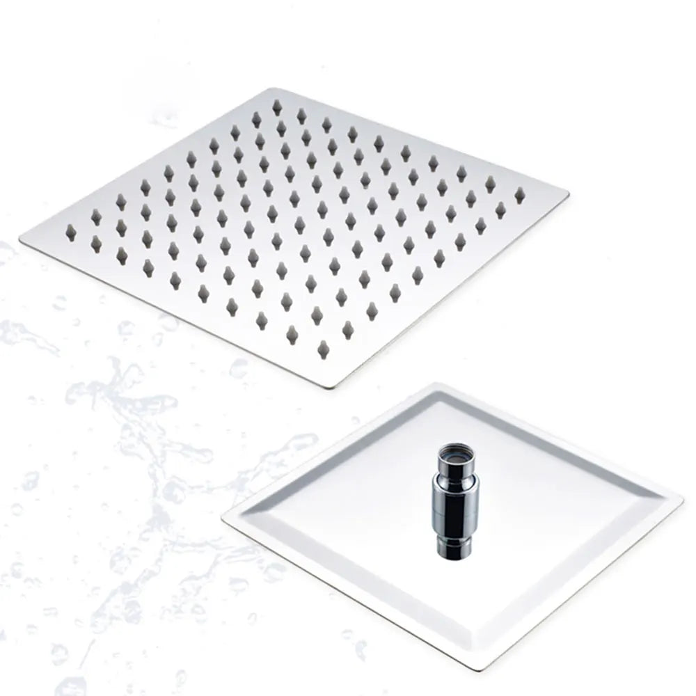Stainless Steel Ultra-Thin Rainfall Shower Head (3 Variants....6", 8", and 10" Round and Square)