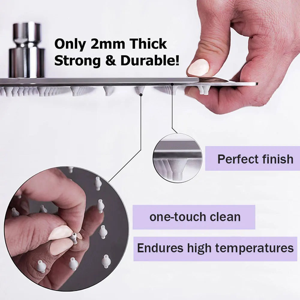 Stainless Steel Ultra-Thin Rainfall Shower Head (3 Variants....6", 8", and 10" Round and Square)